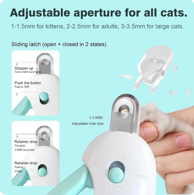 Adjustable Hole Pet Nail Trimmer